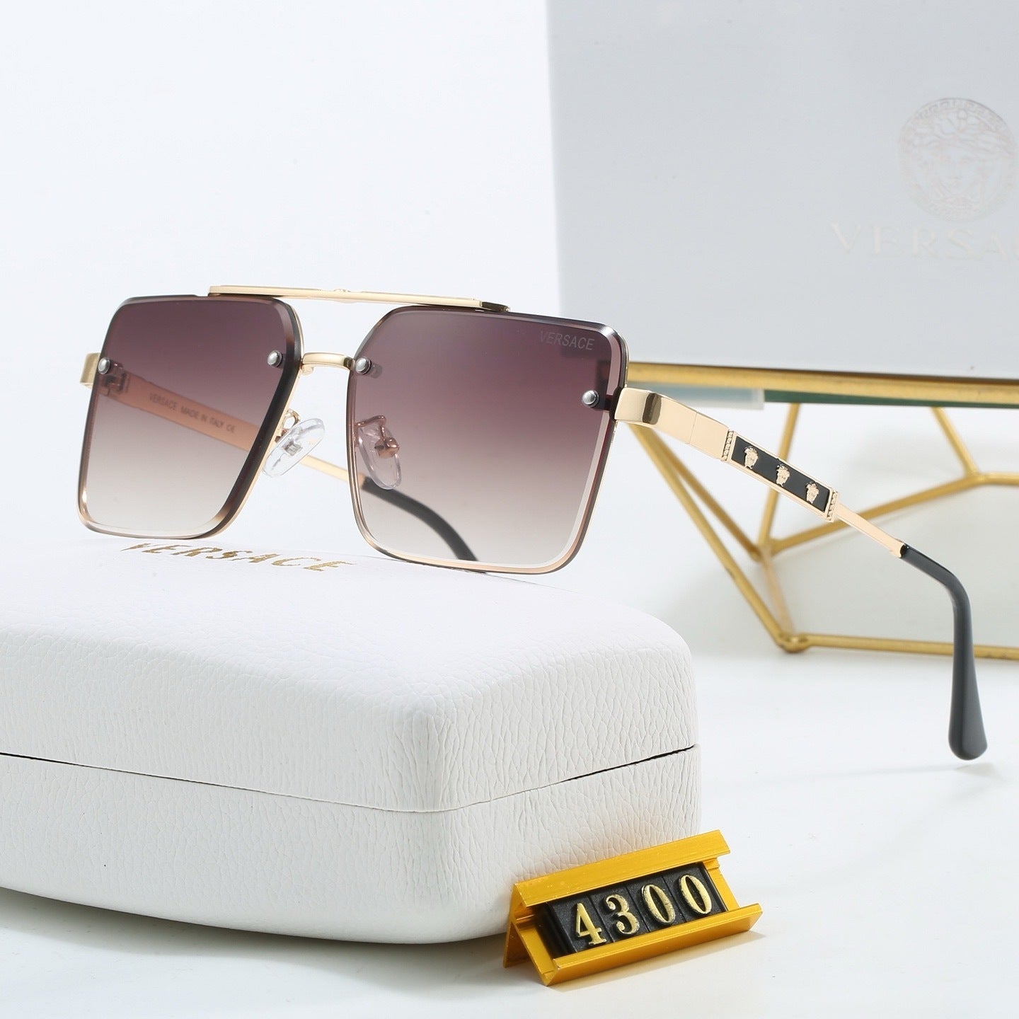 Metal 5 Colors Square Fashion Sunglasses—4300