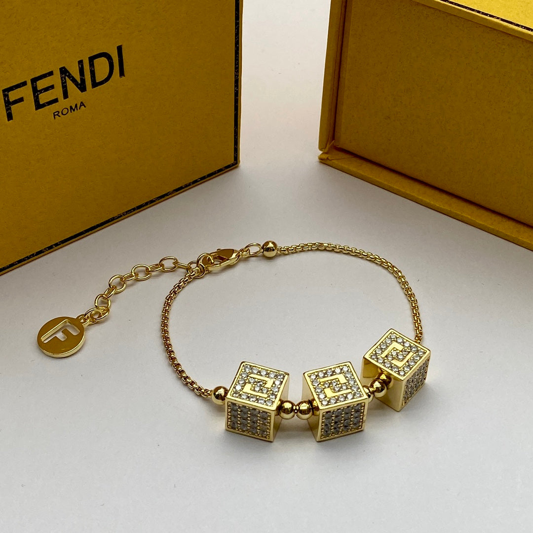 Classic square rhinestone bracelet