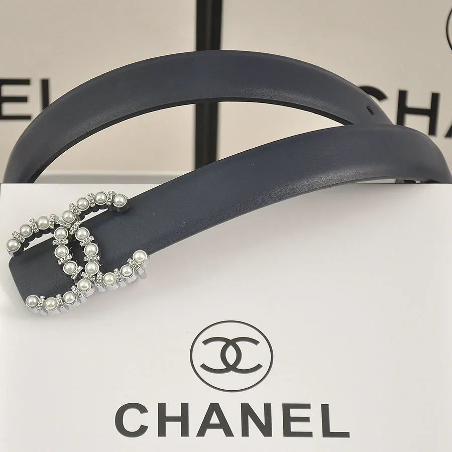 6 color pearl rhinestone belt