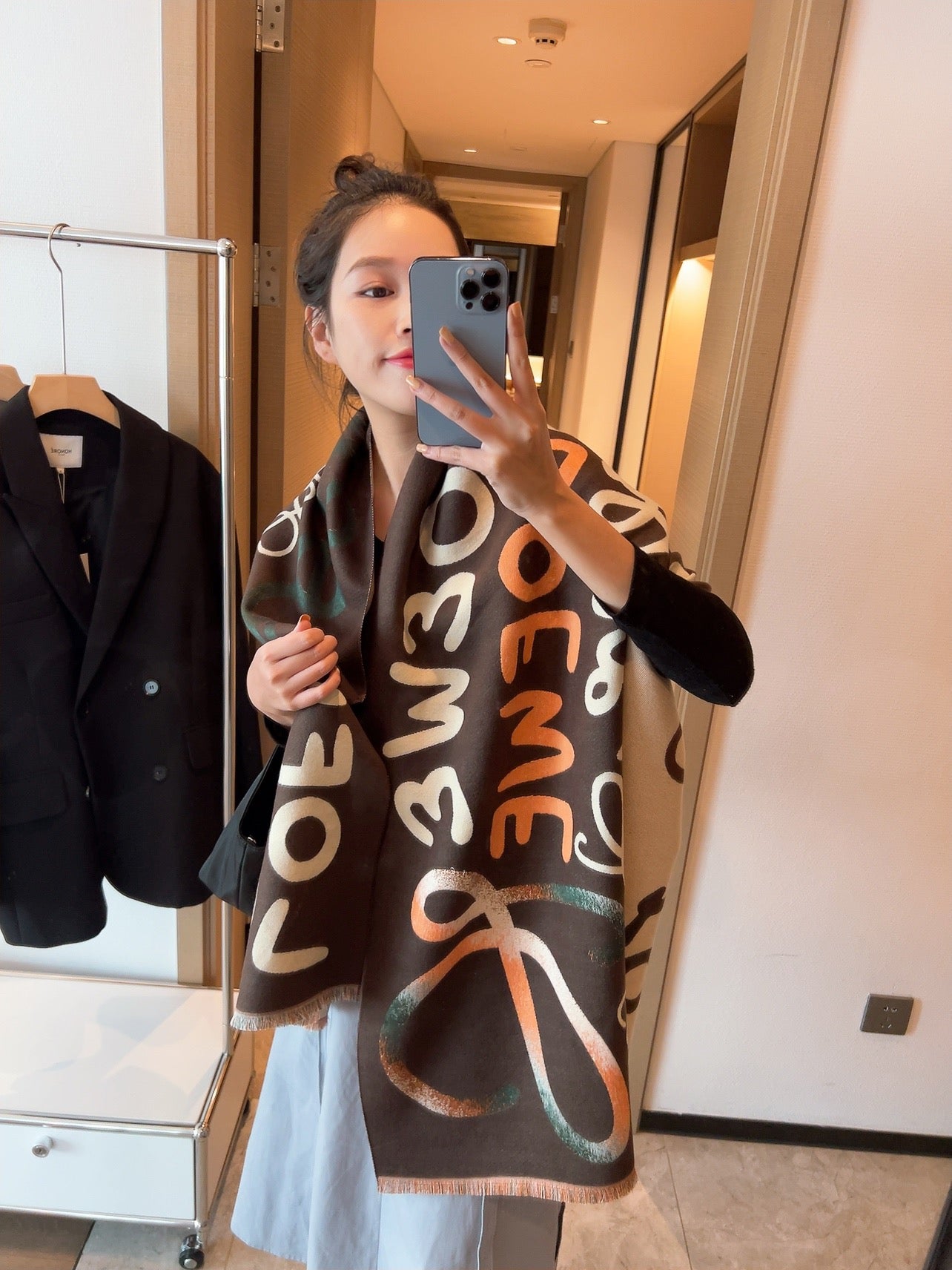 Winter Gradient Color Block Fashion Scarf