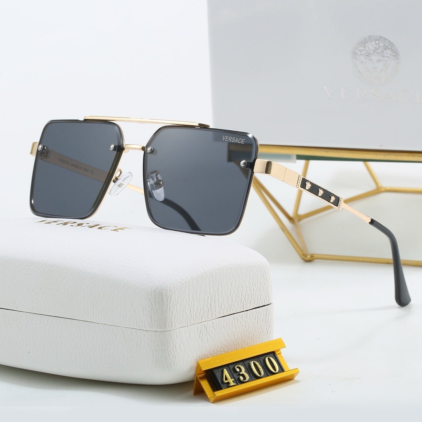 Metal 5 Colors Square Fashion Sunglasses—4300