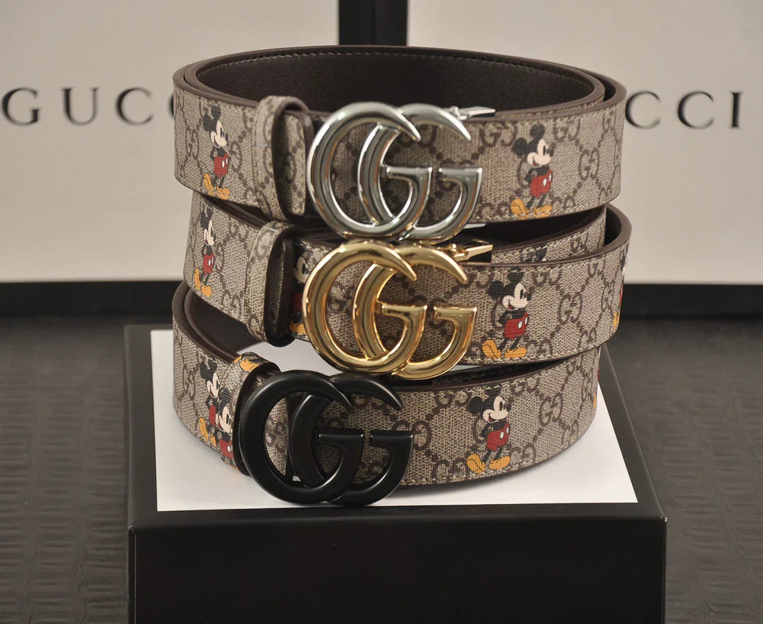 3-color Mickey Mouse print belt