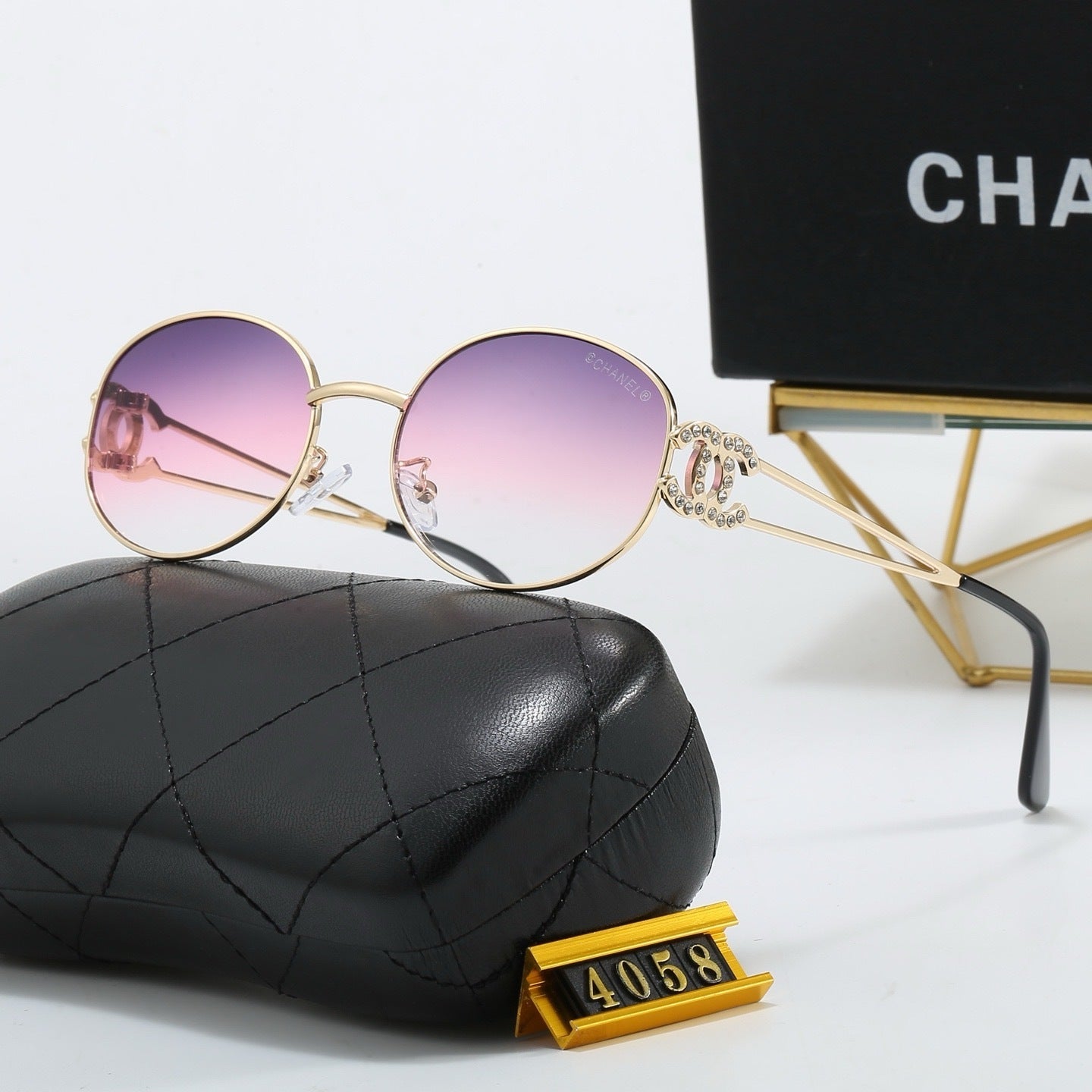 Diamond Round 5 Colors Fashion Sunglasses—4058