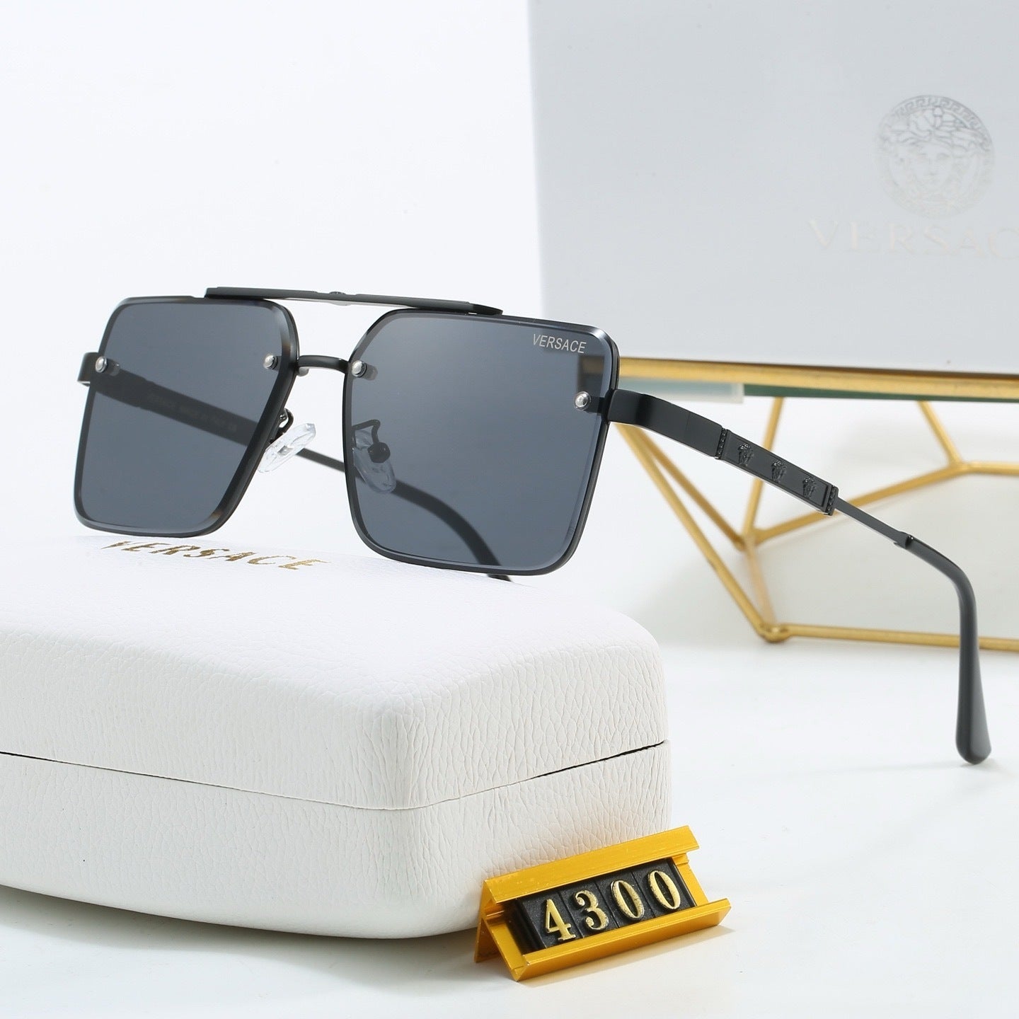 Metal 5 Colors Square Fashion Sunglasses—4300