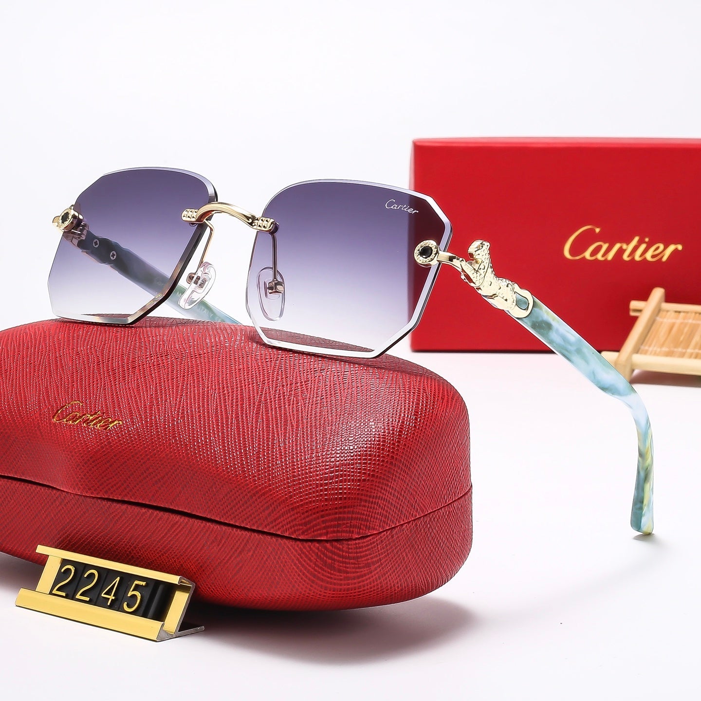 7 Colors Fashion  frameless square Sunglasses  2245