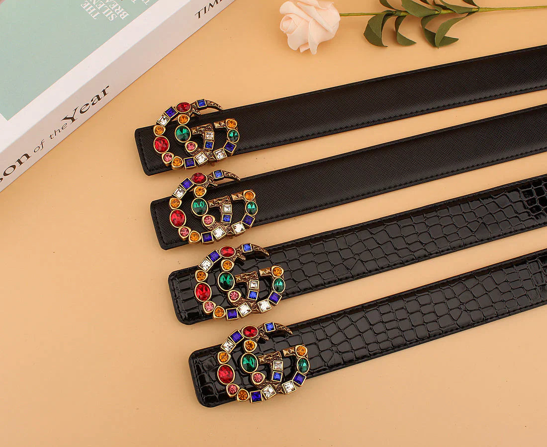 2 irregular colored diamond belts