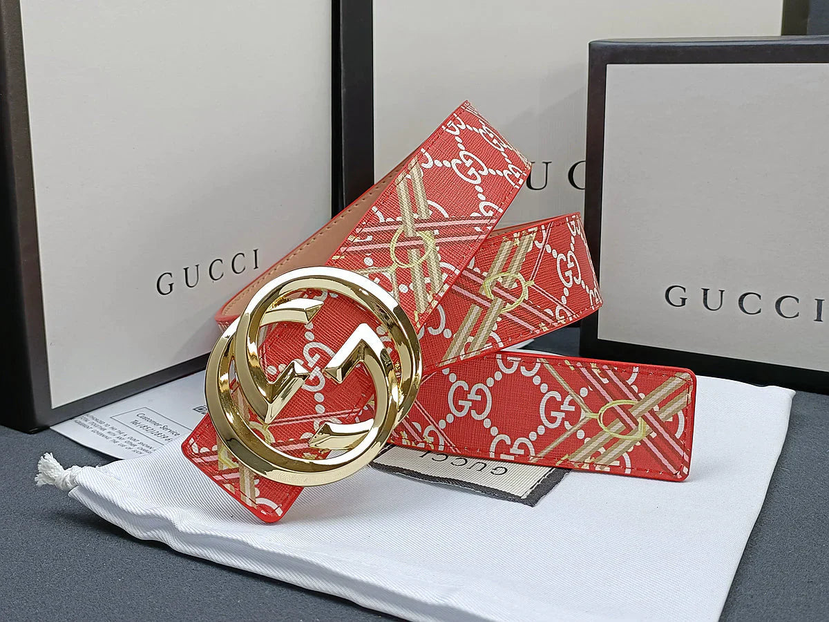 3 Colors stripe calico belt Gender: general