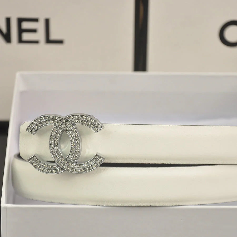 6 color pearl rhinestone belt