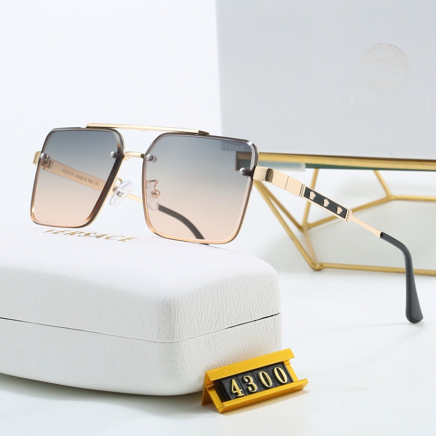 Metal 5 Colors Square Fashion Sunglasses—4300