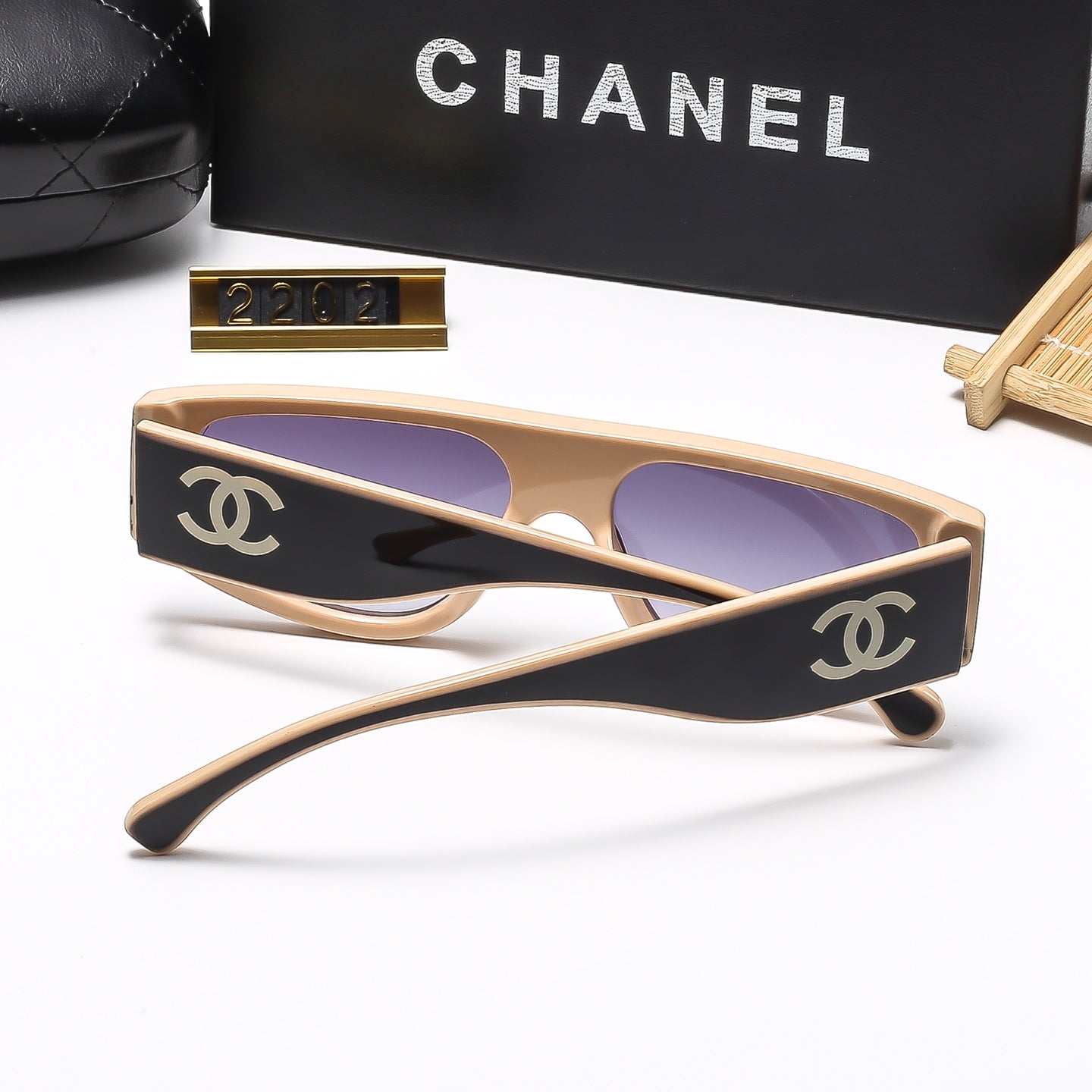 Matching color personality cat-eye sunglasses 2203