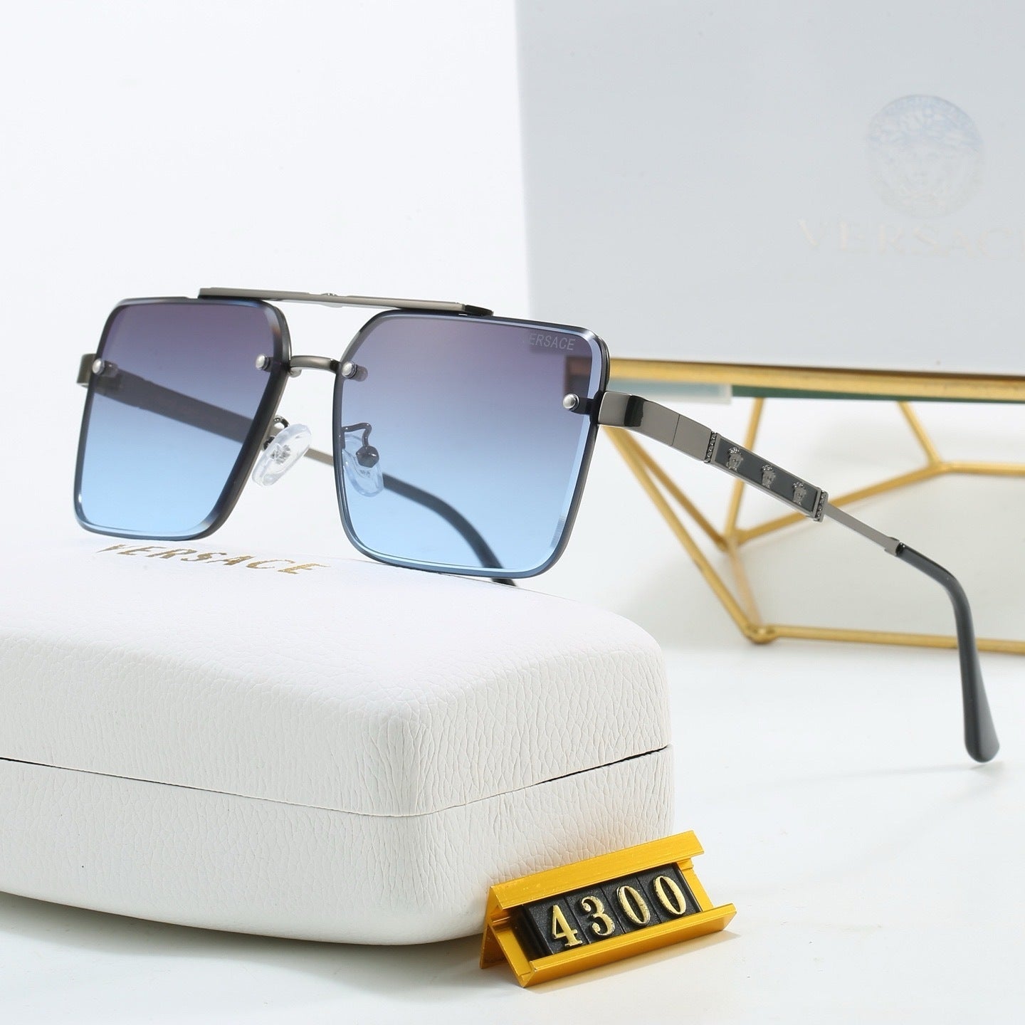 Metal 5 Colors Square Fashion Sunglasses—4300