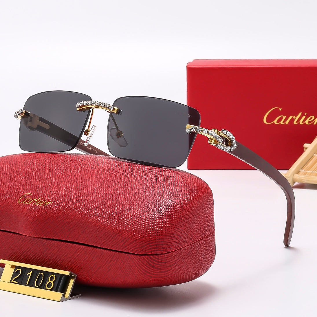 Diamond Frameless 6 Colors Sunglasses 2107