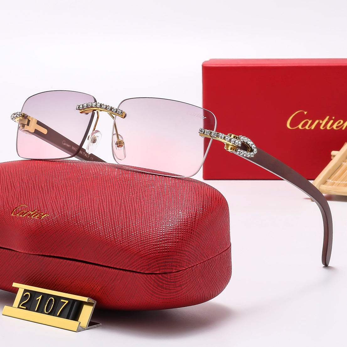 Diamond Frameless 6 Colors Sunglasses 2107