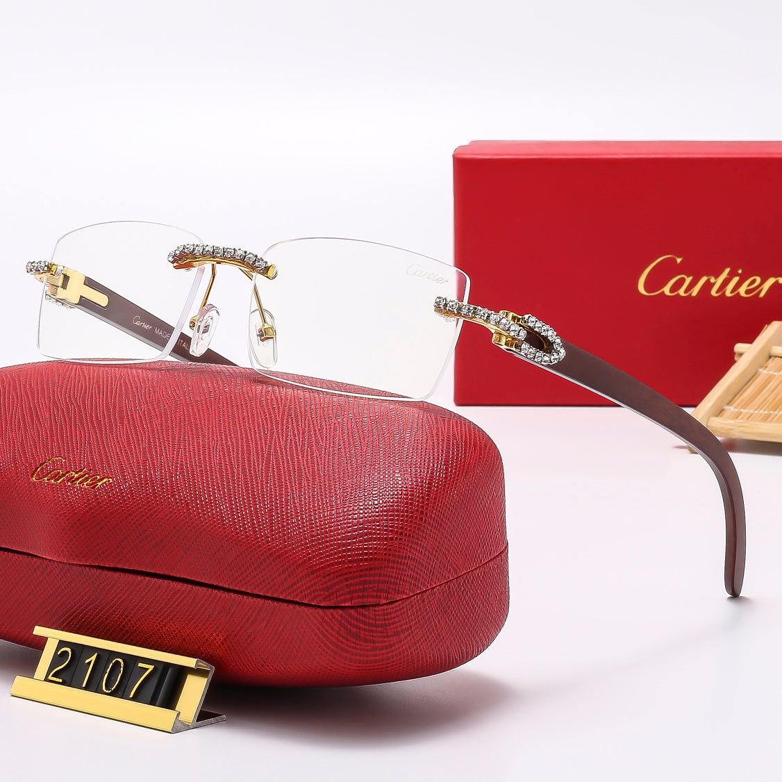 Diamond Frameless 6 Colors Sunglasses 2107