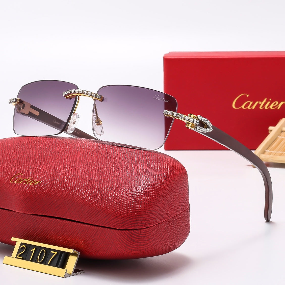 Diamond Frameless 6 Colors Sunglasses 2107