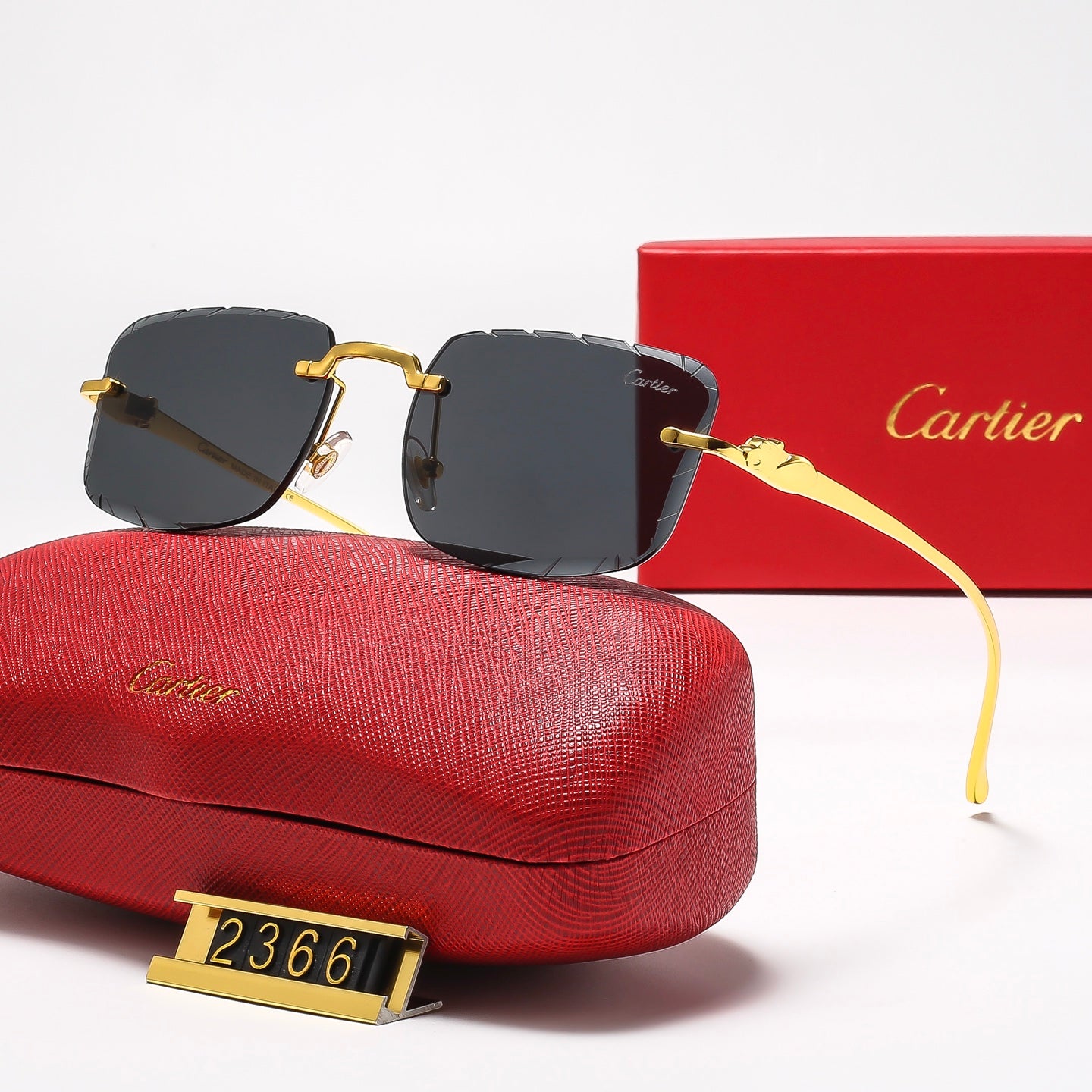 Diamond-cut Leopard 7 Colors Fashion Sunglasses—2365