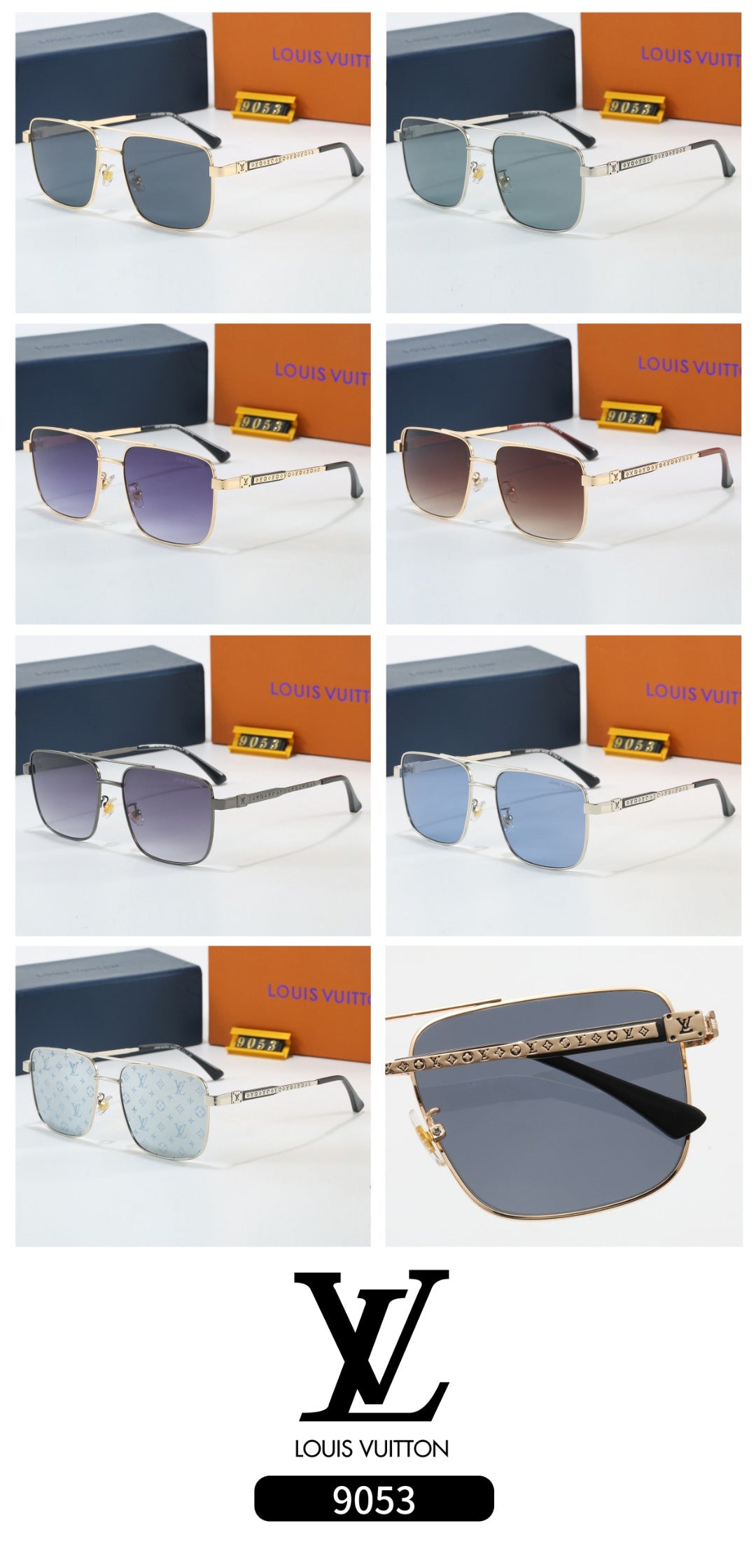 aviator Fashion Sunglasses—9053