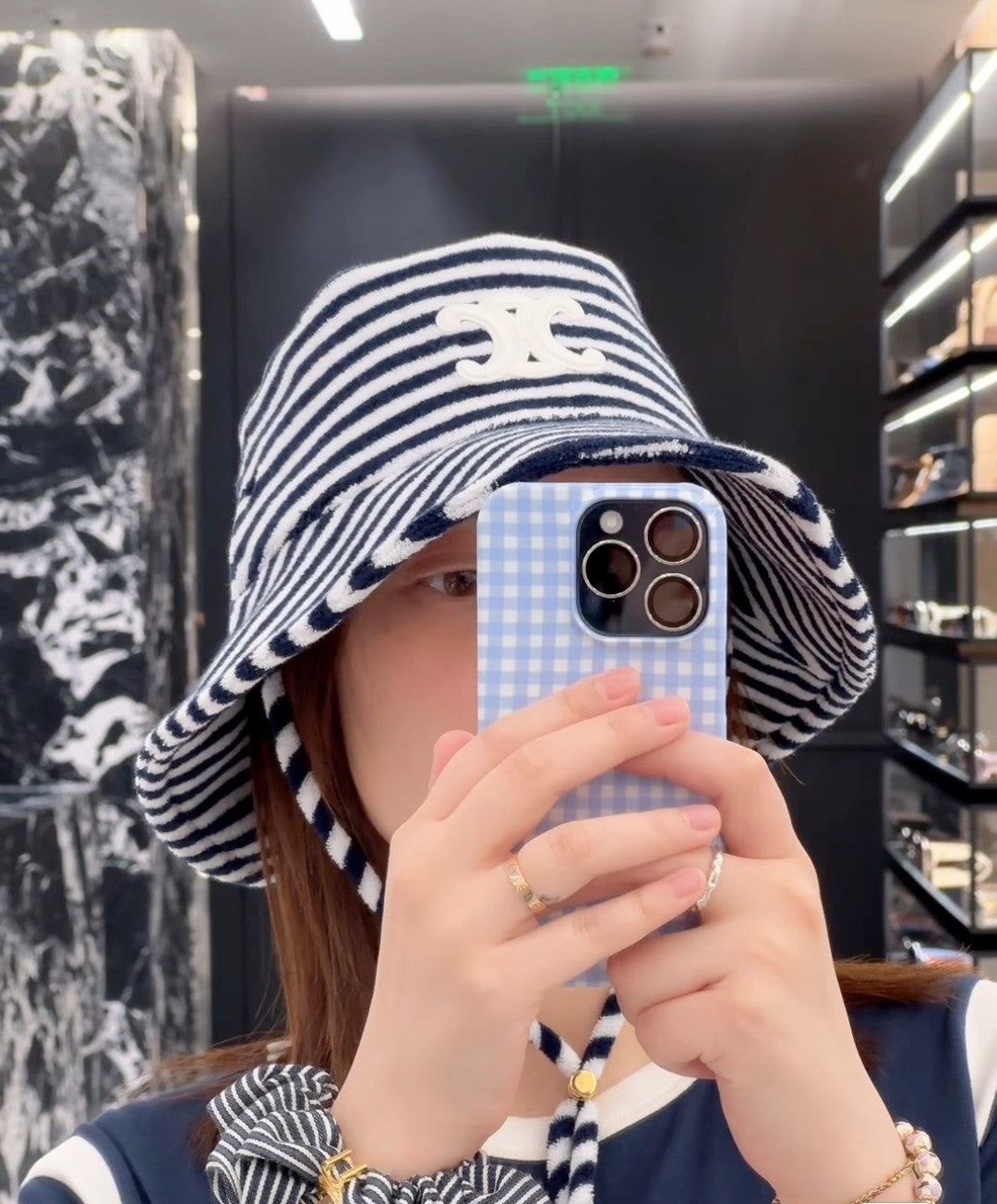 2 Color New autumn zebra print tie-up bucket hat