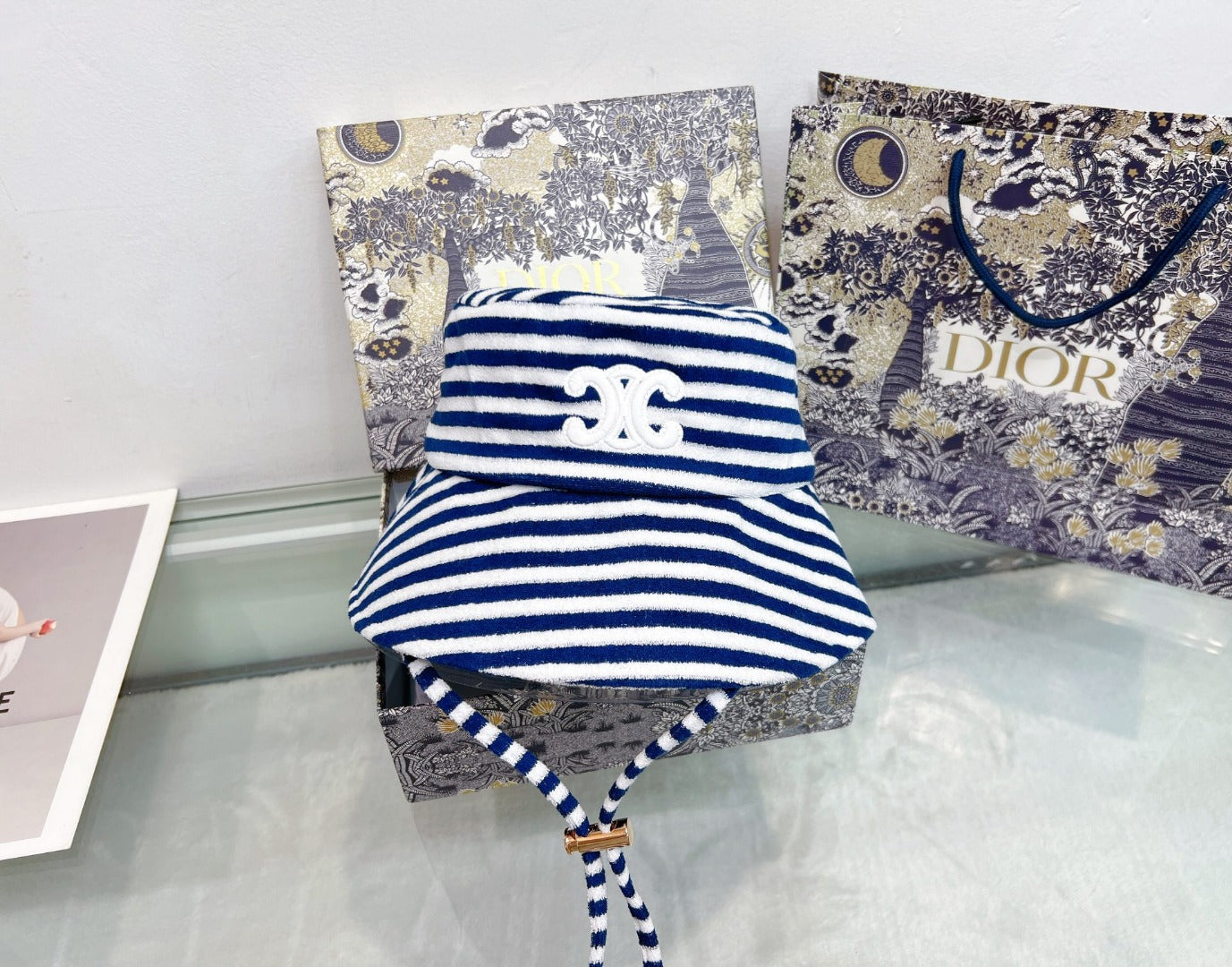 2 Color New autumn zebra print tie-up bucket hat