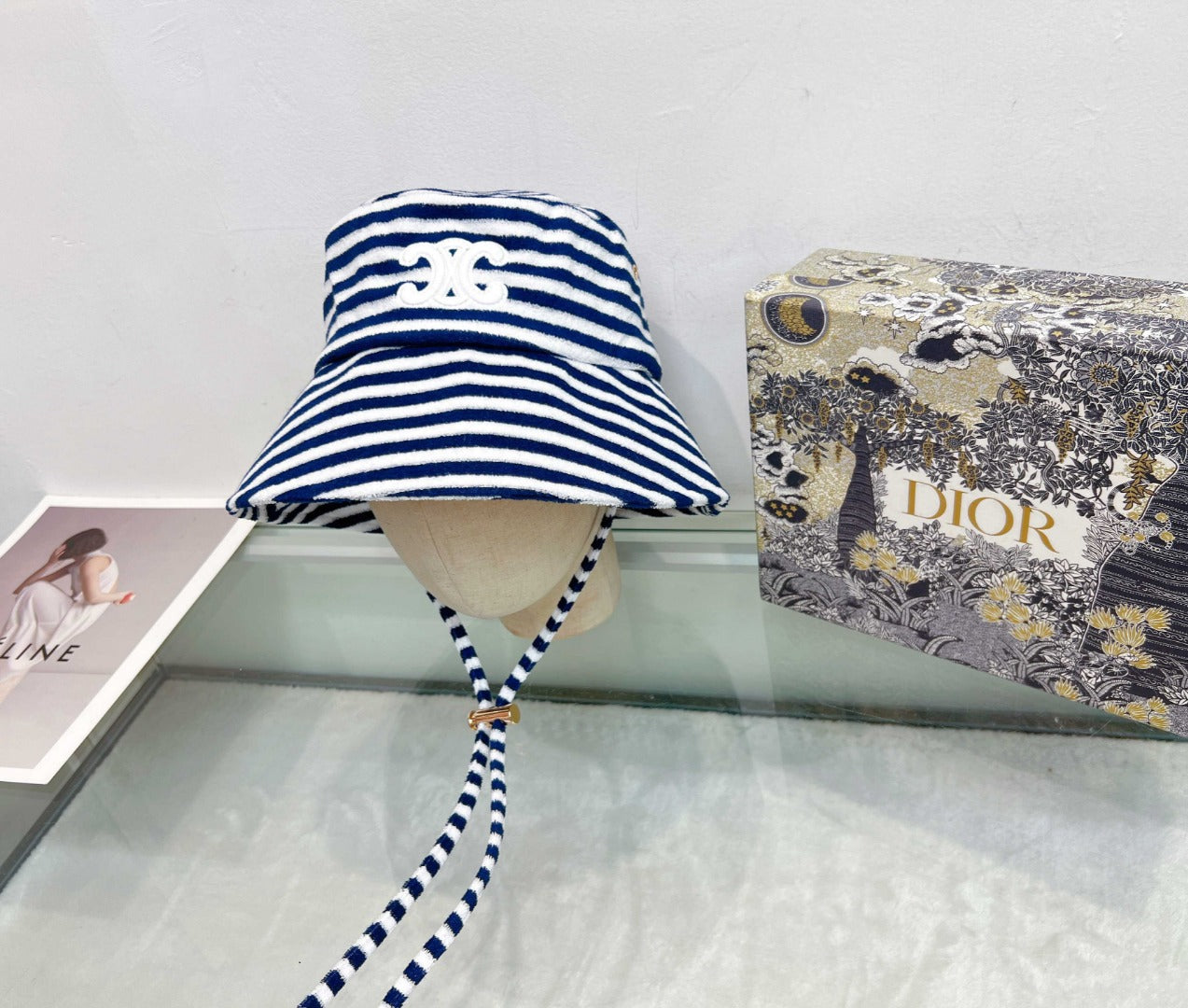 2 Color New autumn zebra print tie-up bucket hat