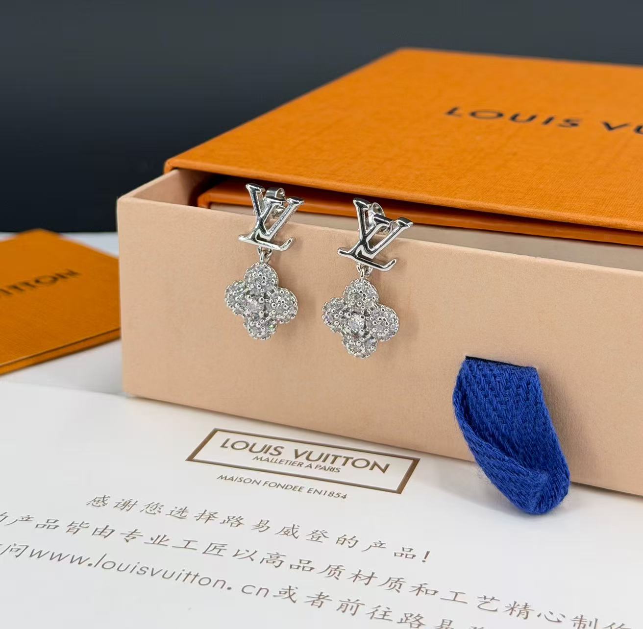 Classic Two-Tone Letter Pendant Earrings