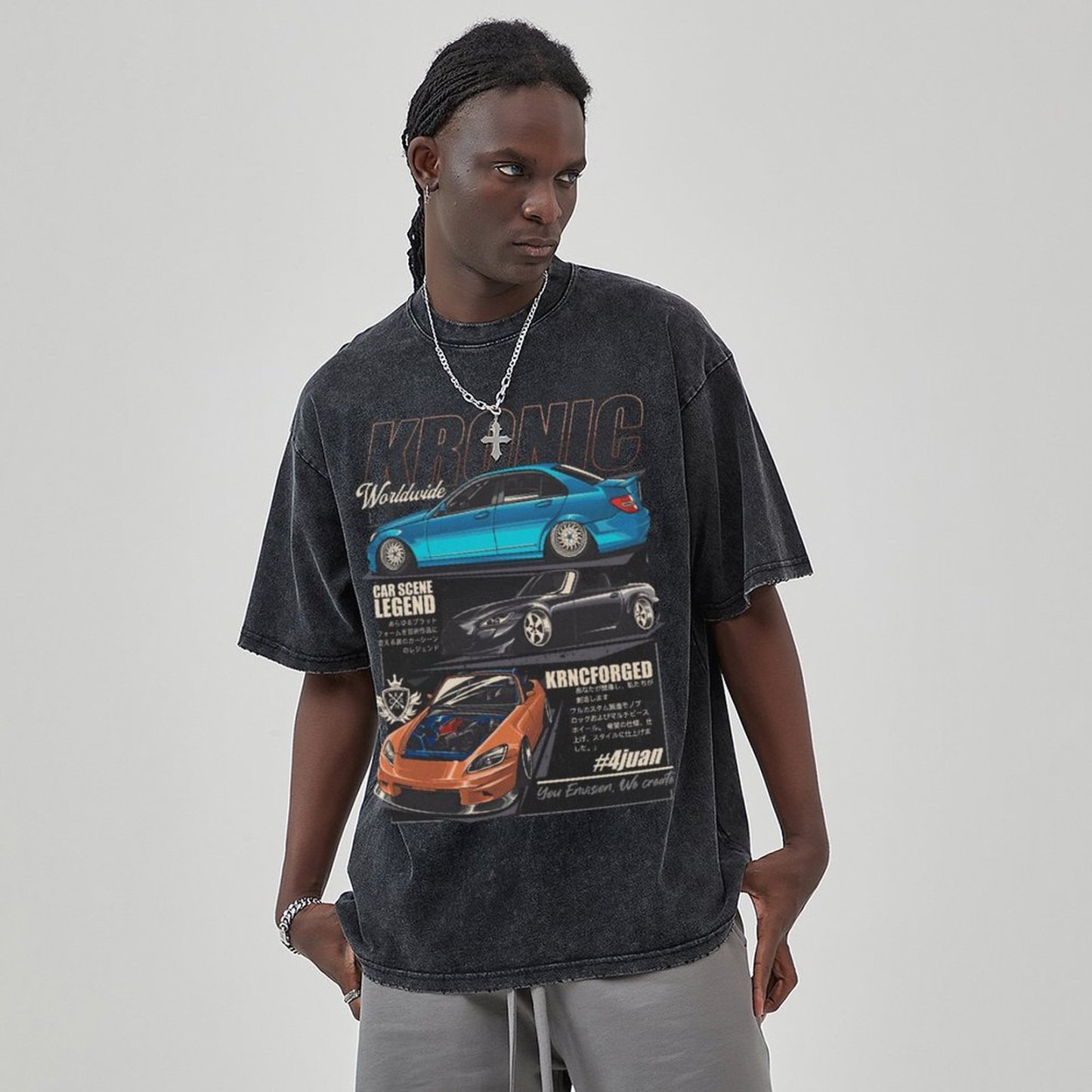 Unisex Vintage Solid Wash Denim T-Shirts 1024