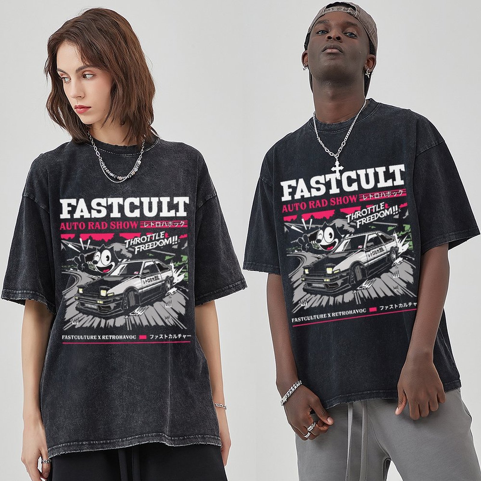 Unisex Vintage Solid Wash Denim T-Shirts 1005