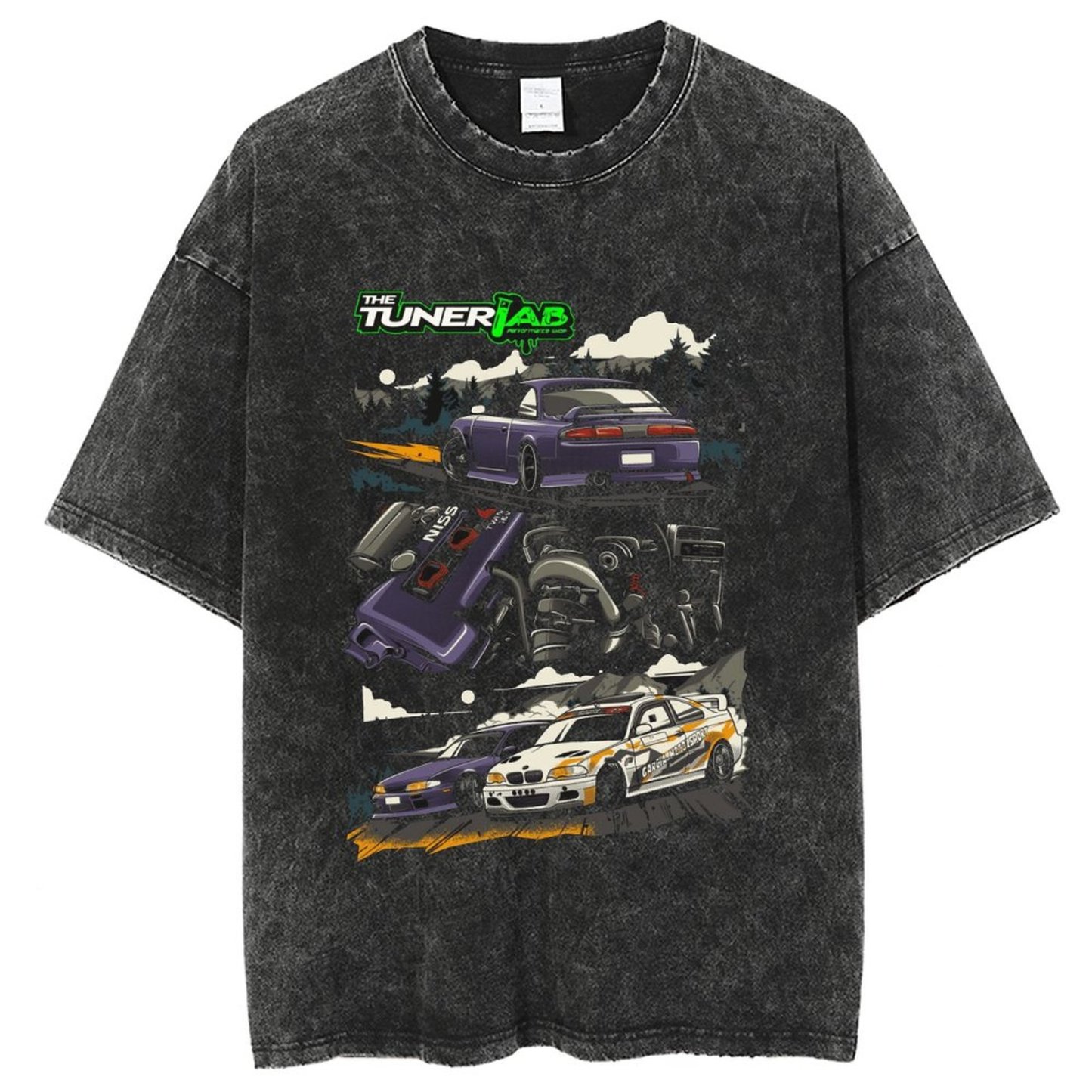 Unisex Vintage Solid Wash Denim T-Shirts 1020