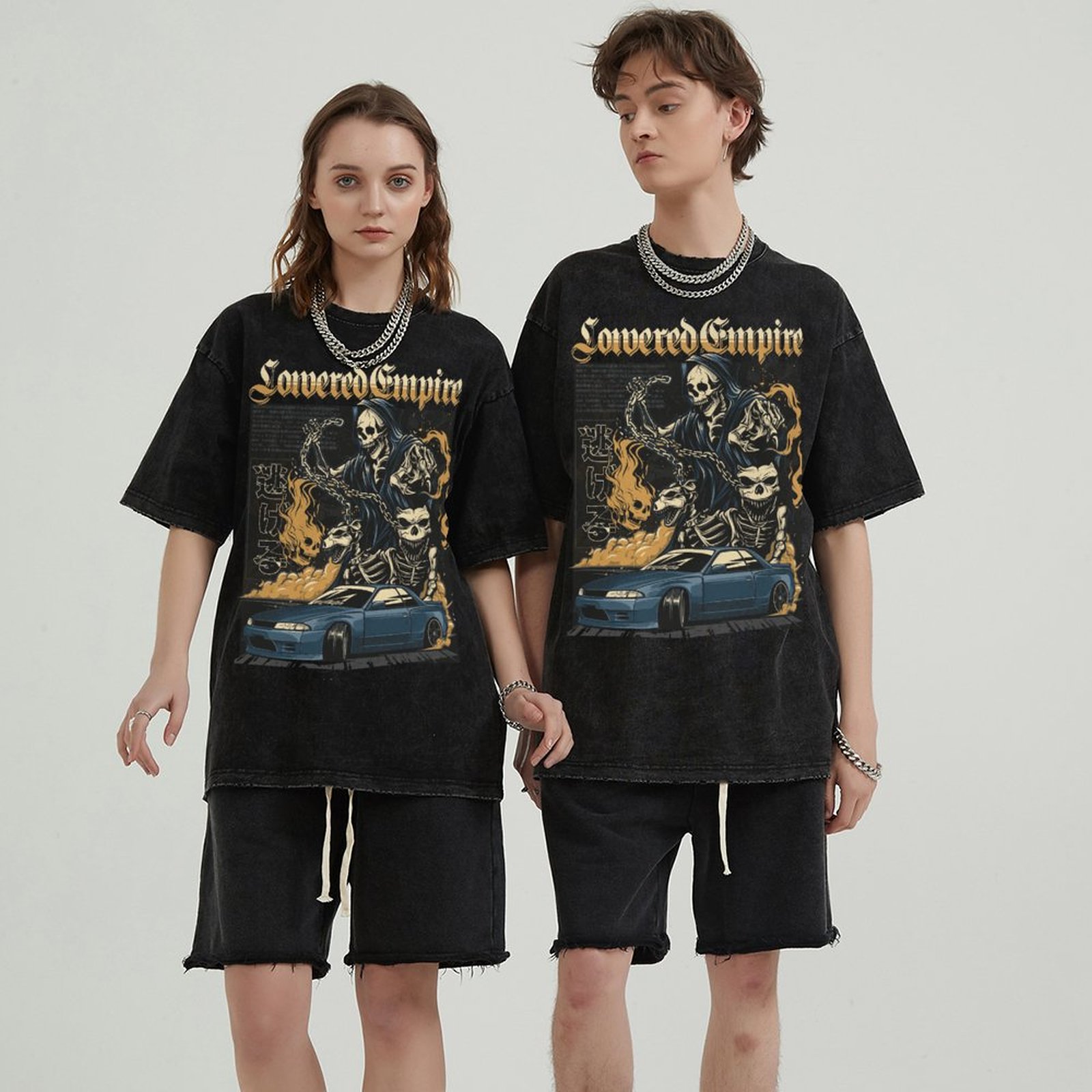 Unisex Vintage Solid Wash Denim T-Shirts 1018