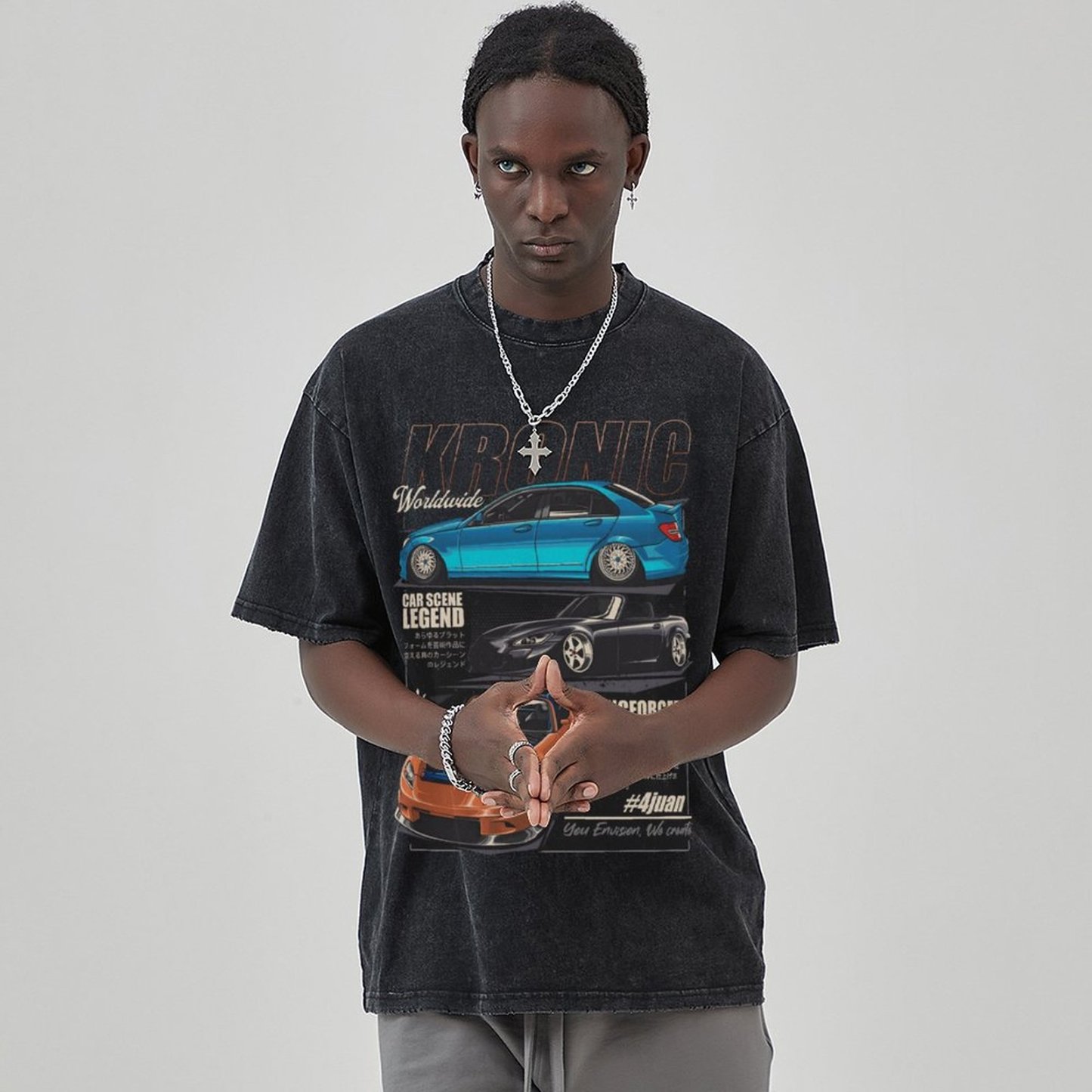 Unisex Vintage Solid Wash Denim T-Shirts 1024