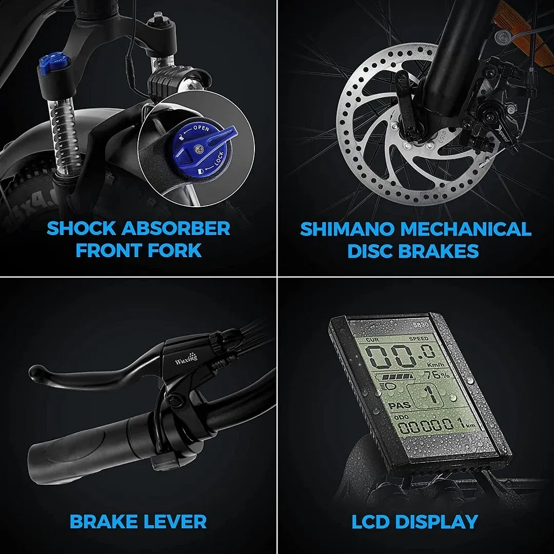 poerious™ Outdoor electric bike with 48V/15Ah lithium battery 