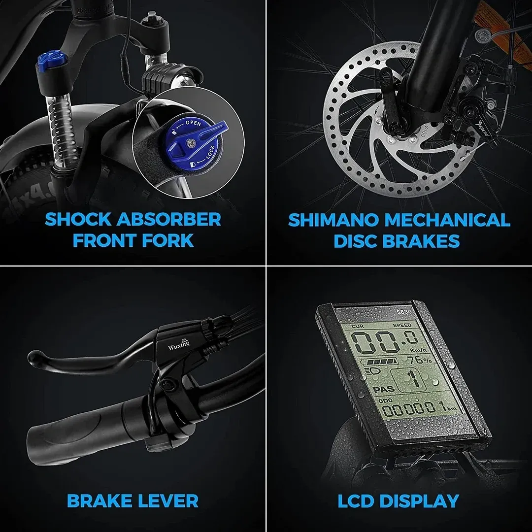 poerious™ Outdoor electric bike with 48V/15Ah lithium battery 