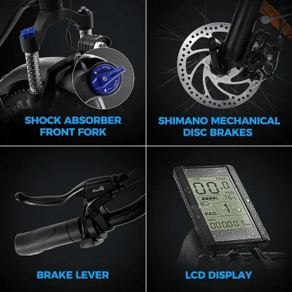 poerious™ Outdoor electric bike with 48V/15Ah lithium battery 