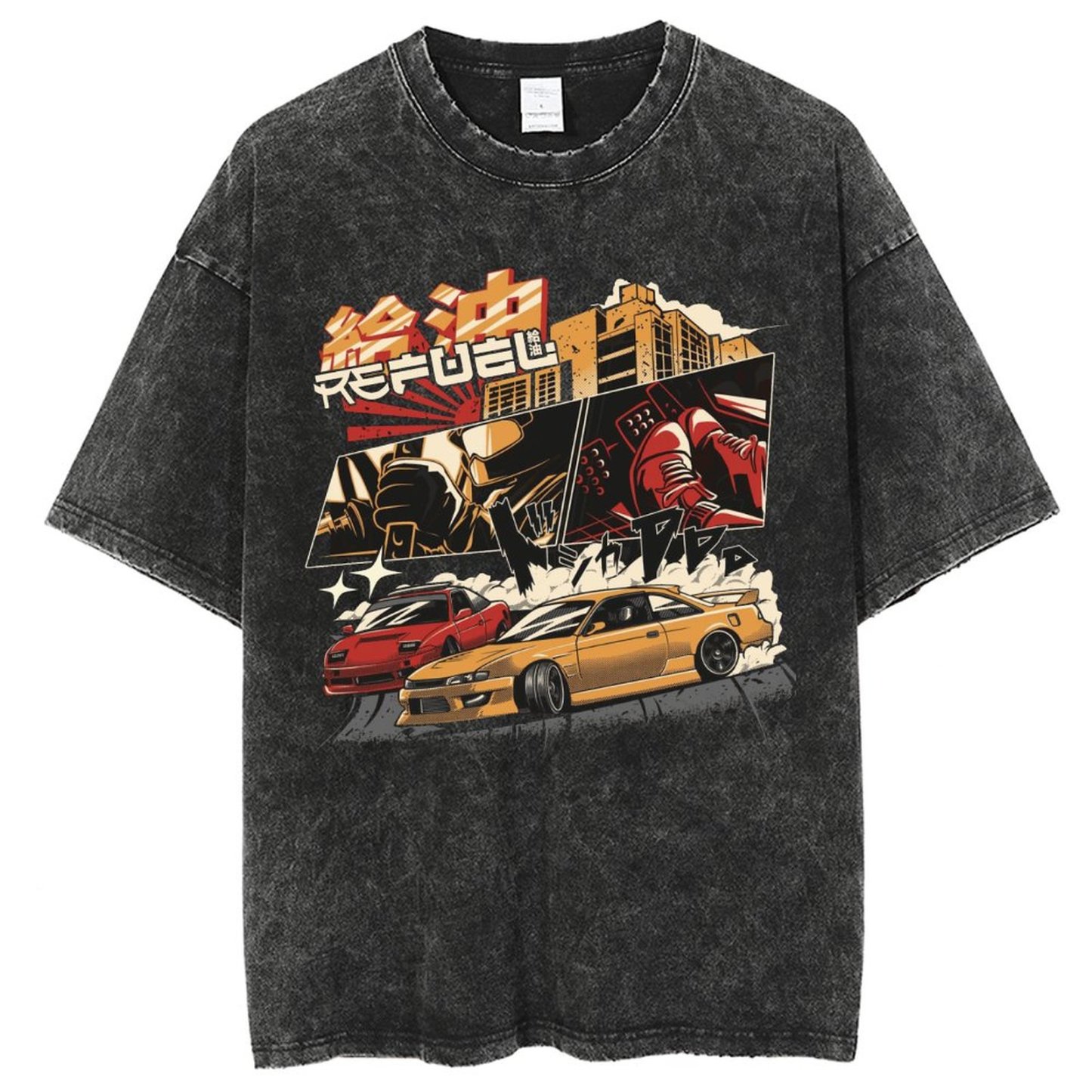 Unisex Vintage Solid Wash Denim T-Shirts 1017