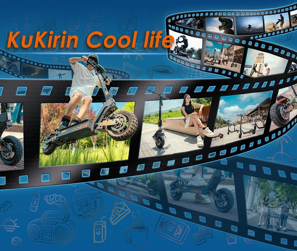 Kukirin G2 Foldable Electric Scooter, 800W Motor, 48V 15Ah Battery, 10-inch Tires, 45km/h Max Speed, 55km Range, Touchscreen Display, Front & Rear Disc Brakes