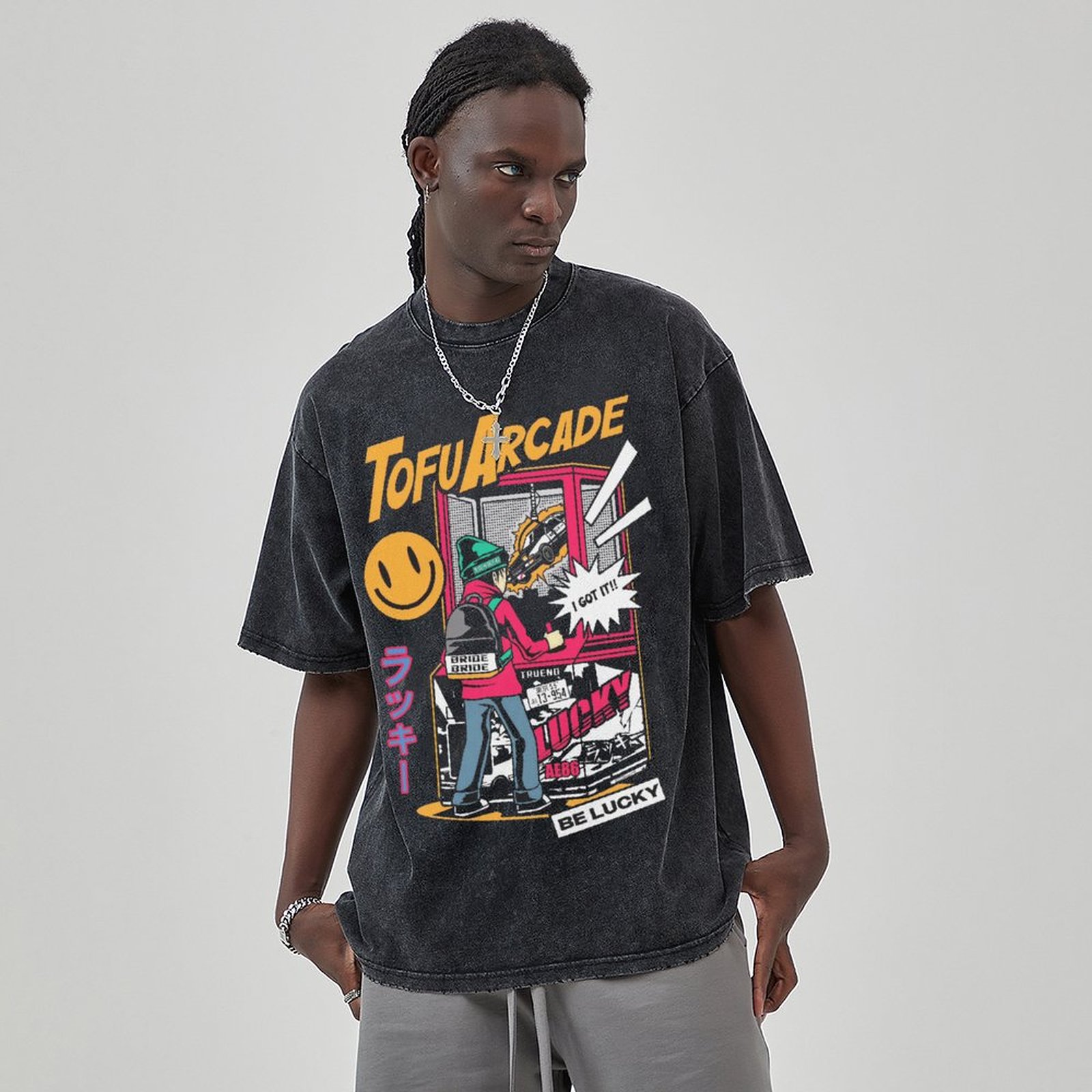 Unisex Vintage Solid Wash Denim T-Shirts 1007