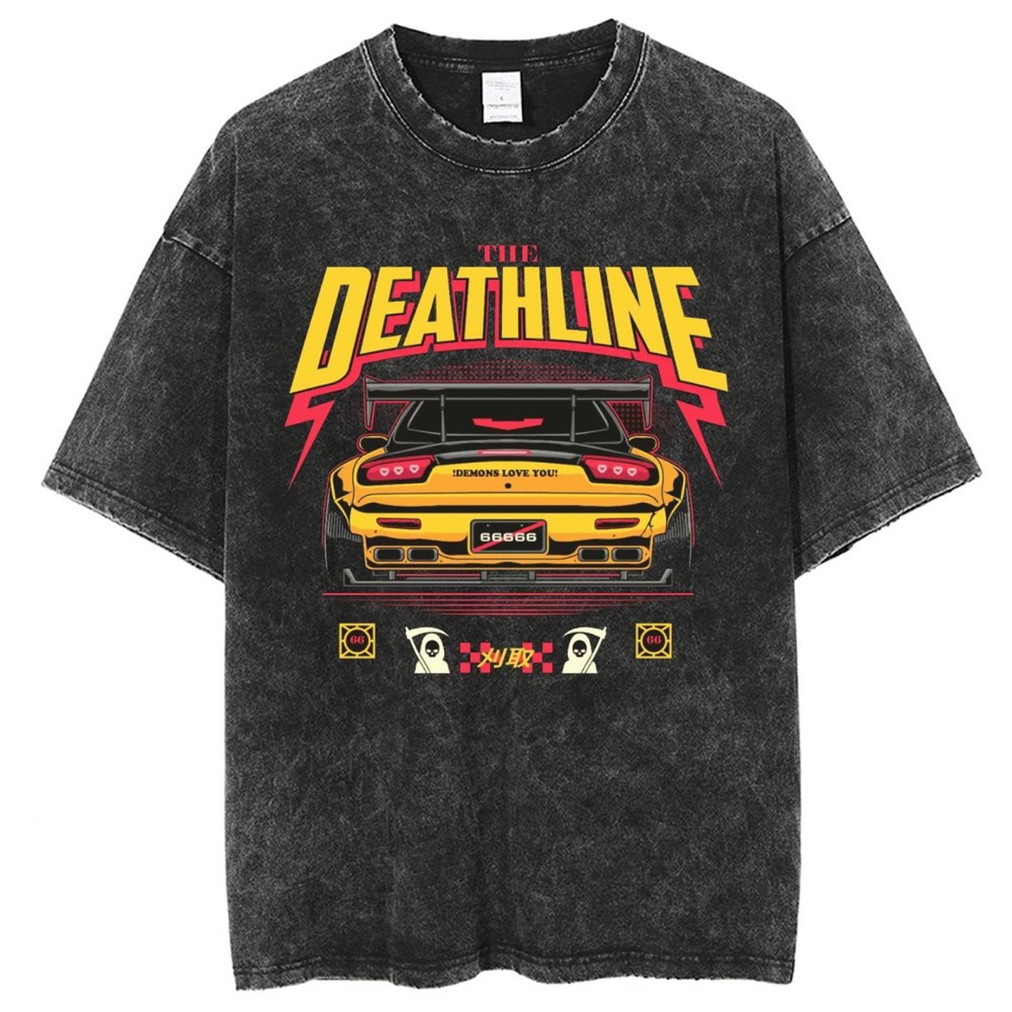 Unisex Vintage Solid Wash Denim T-Shirts 1004