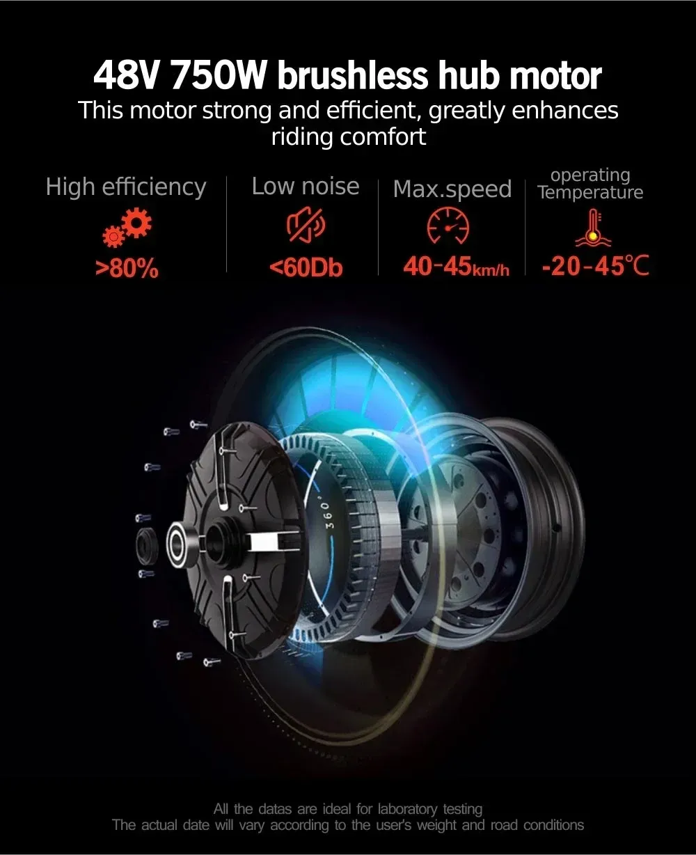 poerious™ Outdoor electric bike with 48V/15Ah lithium battery 