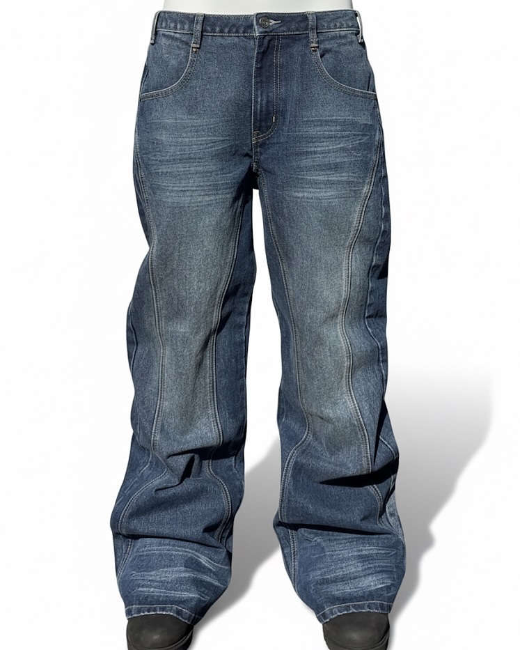 VINTAGE FLARED DENIM JEANS