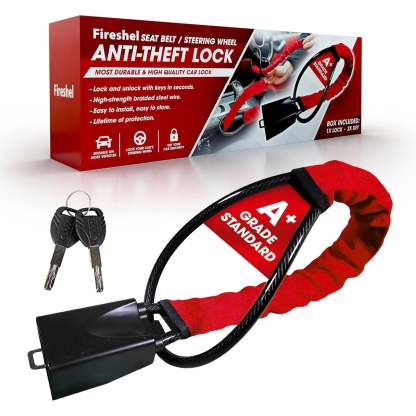 Car Seat Belt Steering Wheel Lock