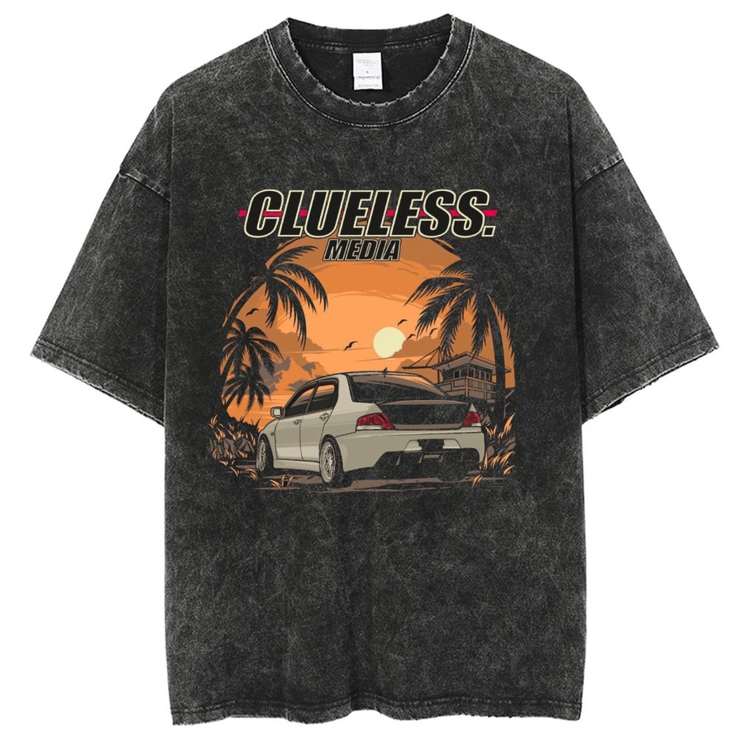 Unisex Vintage Solid Wash Denim T-Shirts 1021