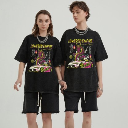 Unisex Vintage Solid Wash Denim T-Shirts 1009