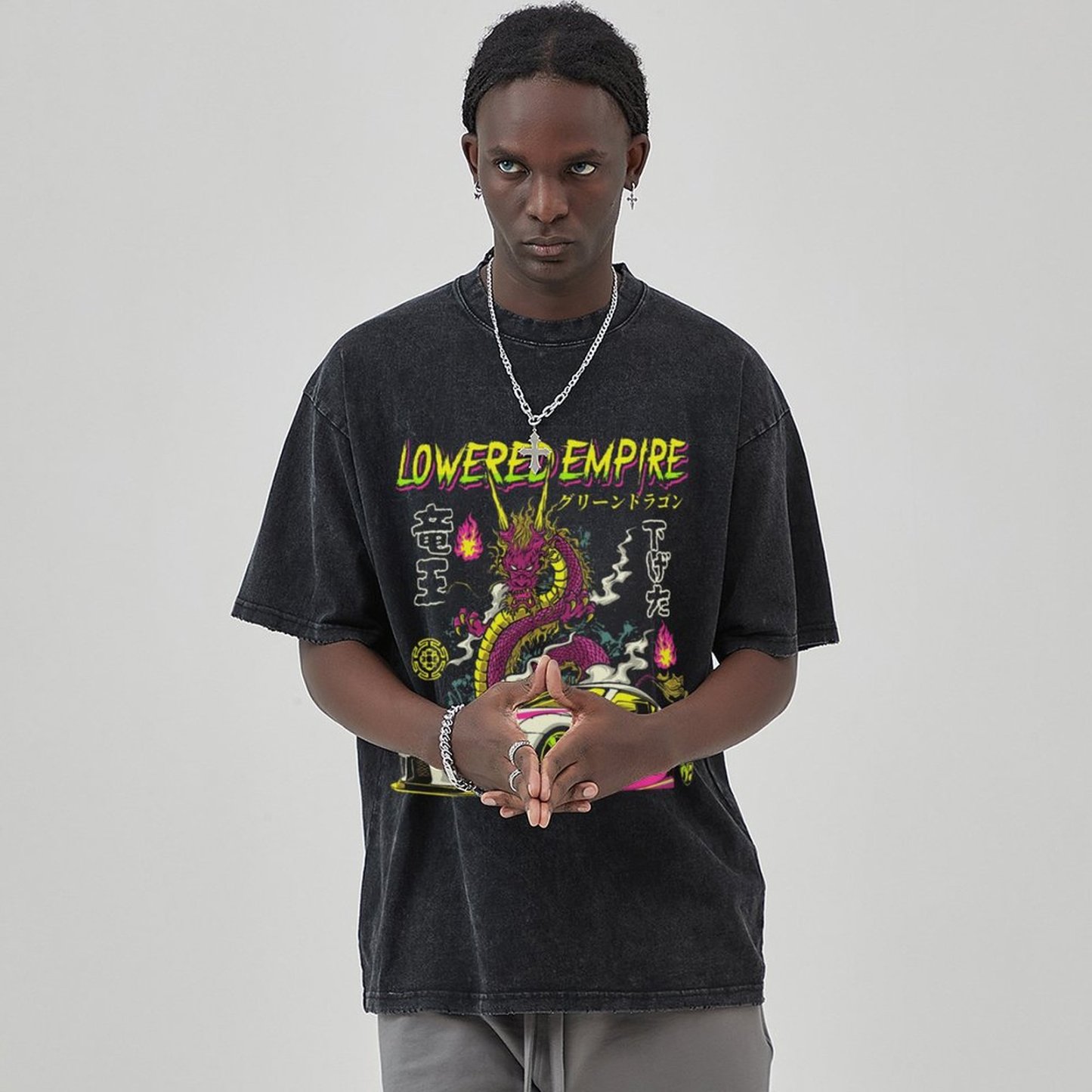 Unisex Vintage Solid Wash Denim T-Shirts 1009