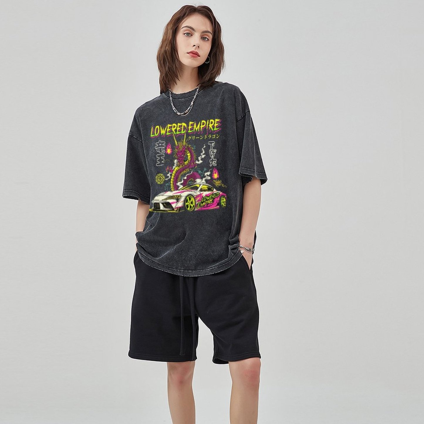 Unisex Vintage Solid Wash Denim T-Shirts 1009