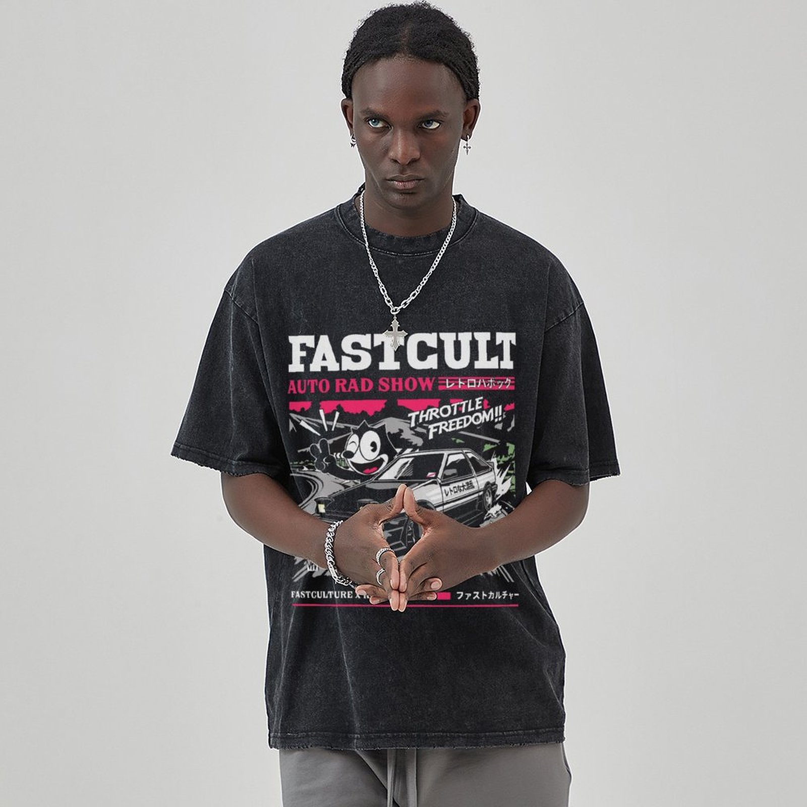 Unisex Vintage Solid Wash Denim T-Shirts 1005