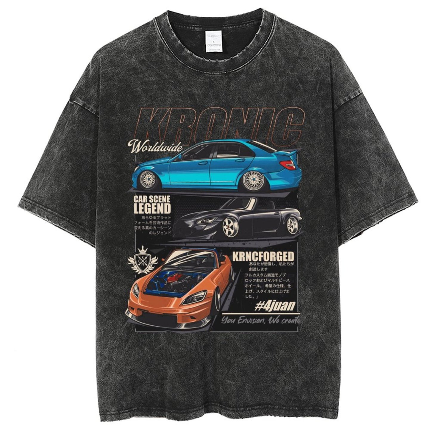 Unisex Vintage Solid Wash Denim T-Shirts 1024