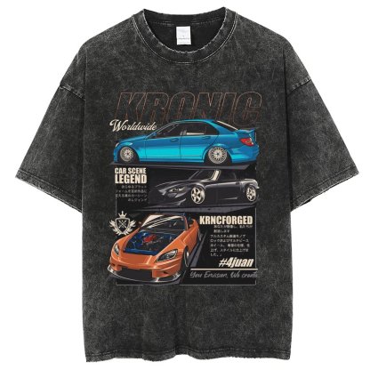 Unisex Vintage Solid Wash Denim T-Shirts 1024