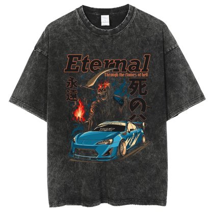 Unisex Vintage Solid Wash Denim T-Shirts 1012