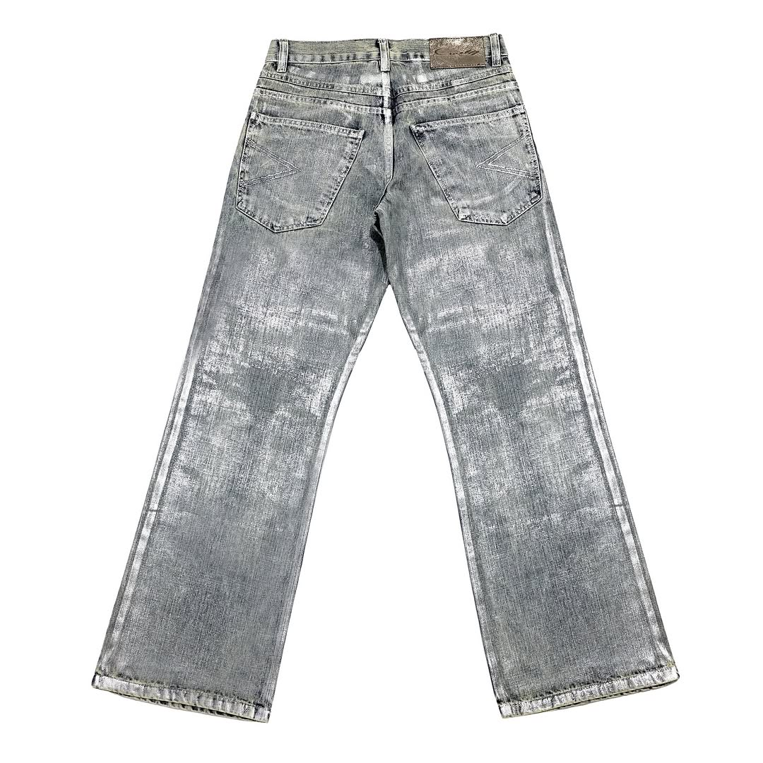Slightly bootcut washed jeans