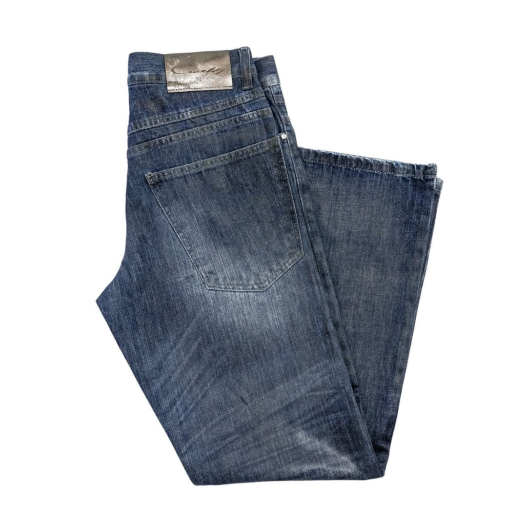 Slightly bootcut washed jeans